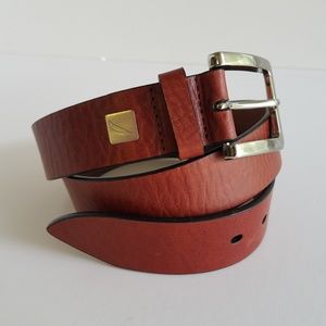 Nautica Boys Belt 32/80 Brown Textured Leather